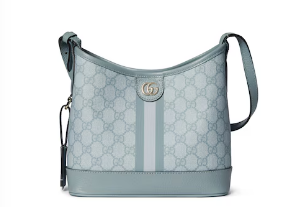 GUCCI OPHIDIA GG SMALL SHOULDER BAG 781402 Dusty blue