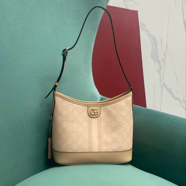 GUCCI OPHIDIA GG SMALL SHOULDER BAG 781402 gray pink