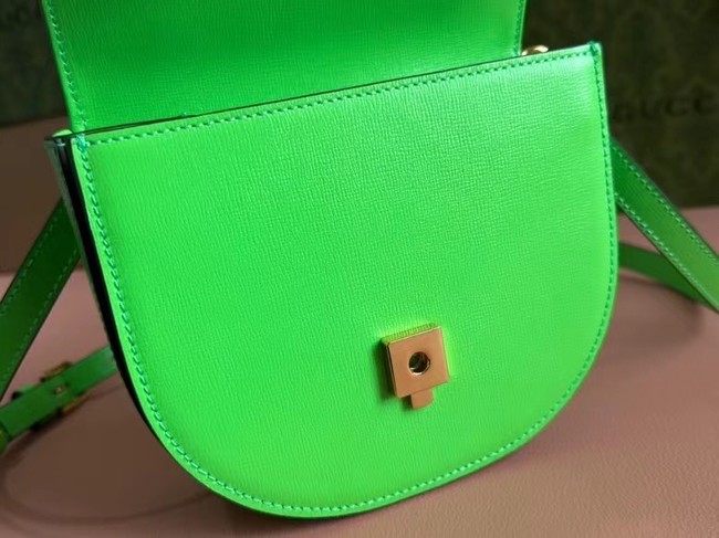 GUCCI HORSEBIT 1955 MINI TOP HANDLE BAG 781387 Electric green