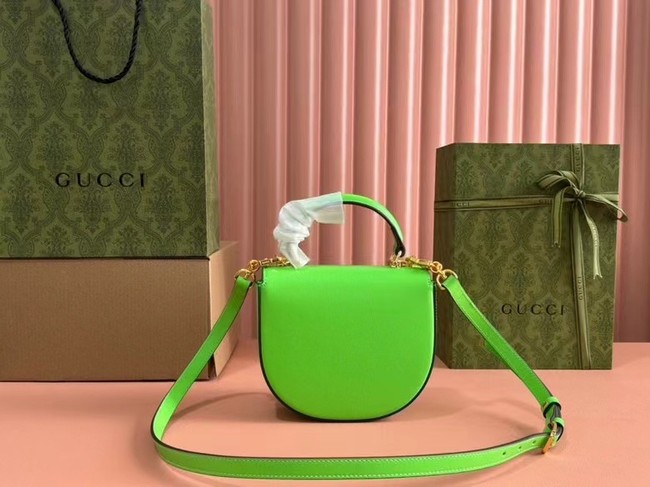 GUCCI HORSEBIT 1955 MINI TOP HANDLE BAG 781387 Electric green