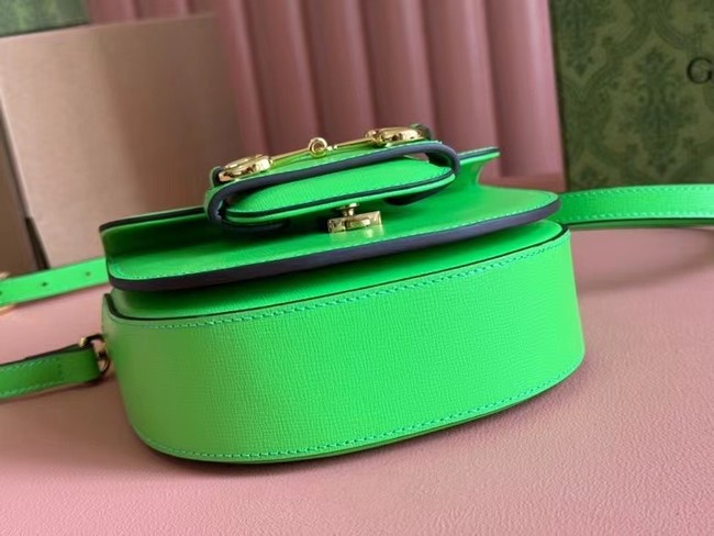 GUCCI HORSEBIT 1955 MINI TOP HANDLE BAG 781387 Electric green