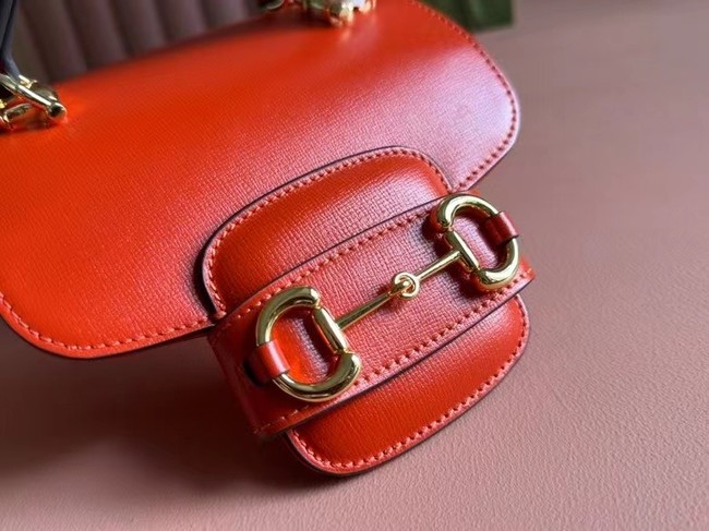 GUCCI HORSEBIT 1955 MINI TOP HANDLE BAG 781387 Orange