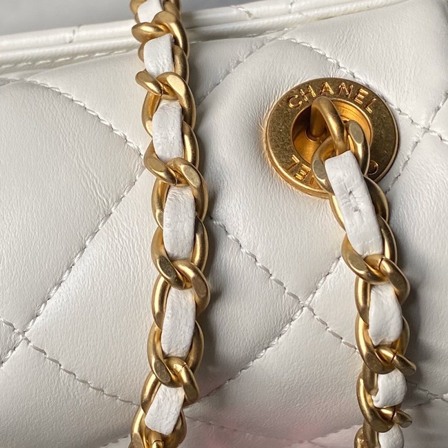 Chanel MINI FLAP BAG AS4967 white