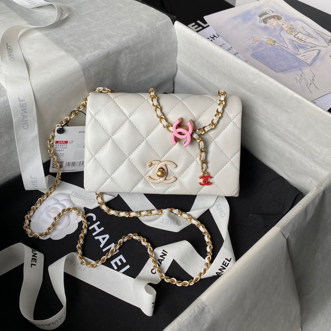 Chanel MINI FLAP BAG AS4967 white
