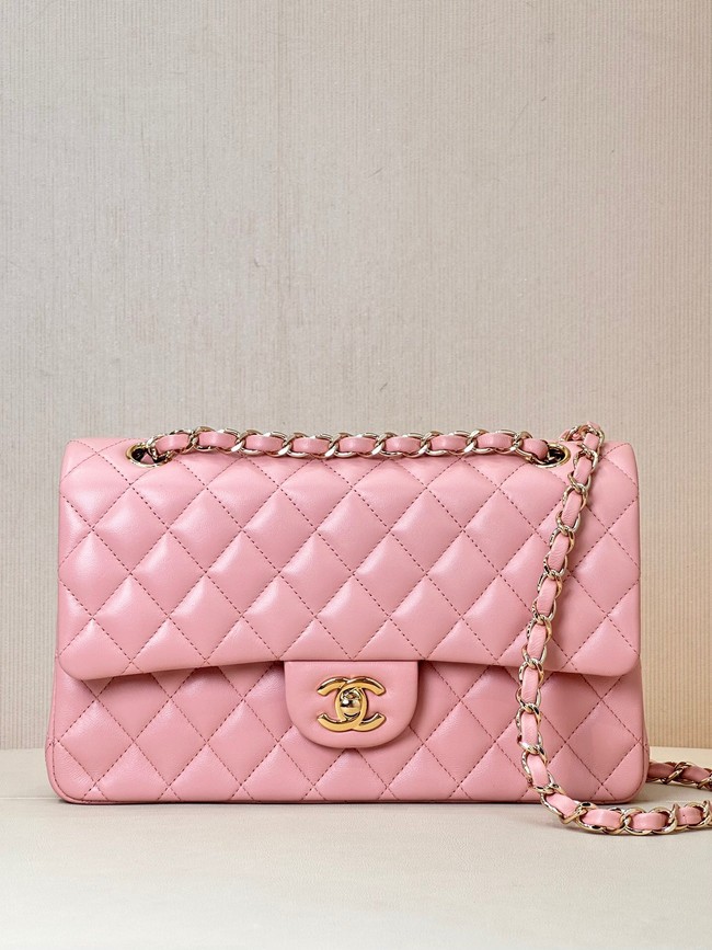 Chanel CLASSIC 11.12 HANDBAG Lambskin & Gold-Tone Metal A01112 pink