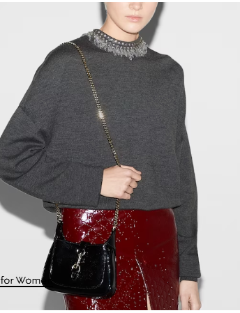 GUCCI JACKIE NOTTE MINI BAG 782889 black patent leather GUCCI JACKIE NOTTE MINI BAG 782889 black patent leather