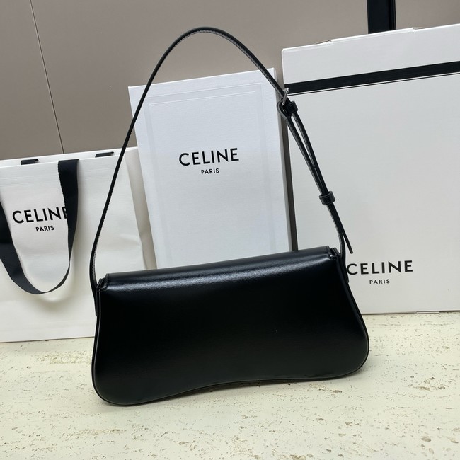 Celine MEDIUM CELINE LOLA BAG IN SHINY CALFSKIN 115533 BLACK
