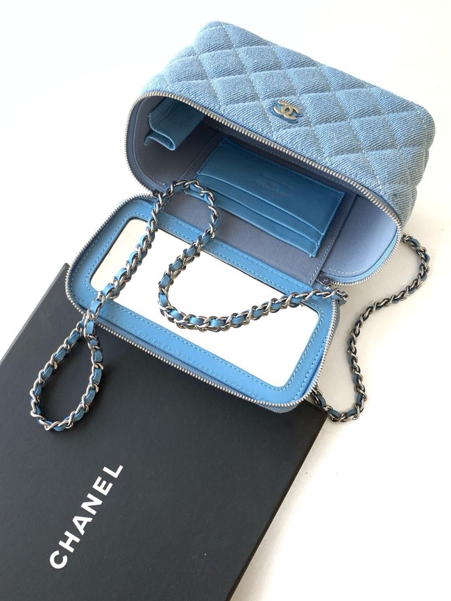 Chanel CLUTCH WITH CHAIN Denim AP4404 blue