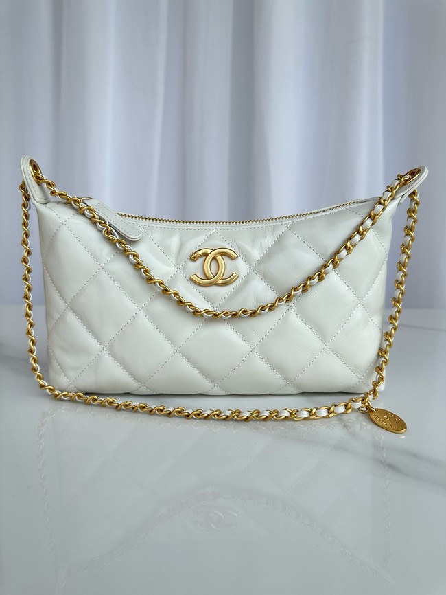 Chanel small HOBO BAG AS5528 white