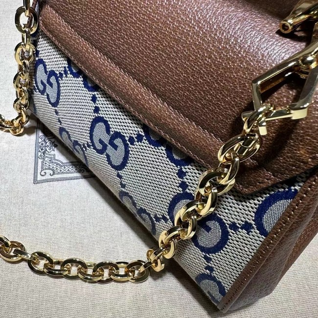 GUCCI HORSEBIT 1955 MINI BAG 703848 BROWN&BLUE