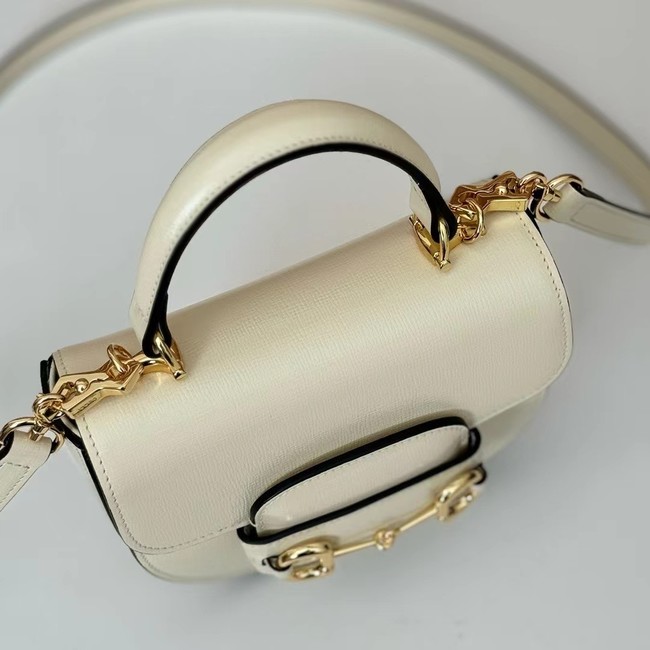 GUCCI HORSEBIT 1955 MINI TOP HANDLE BAG 781387 white