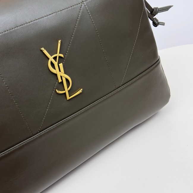 SAINT LAURENT JAMIE SHOPPING IN LAMBSKIN 809824 LIGHT MUSK