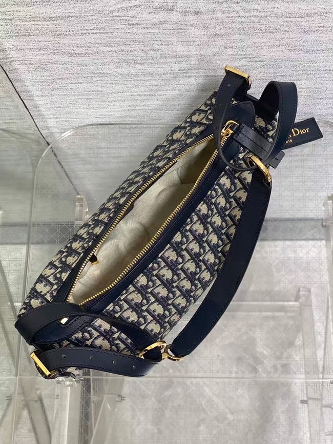 Dior Small D-Journey Bag M2416UNUO Blue Dior Oblique Jacquard