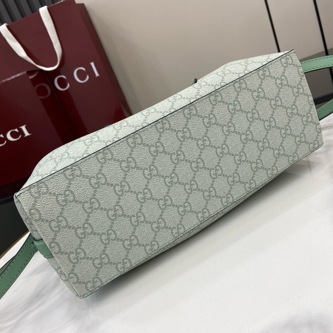 GUCCI GG EMBLEM MEDIUM TOTE BAG 815214 Sage green