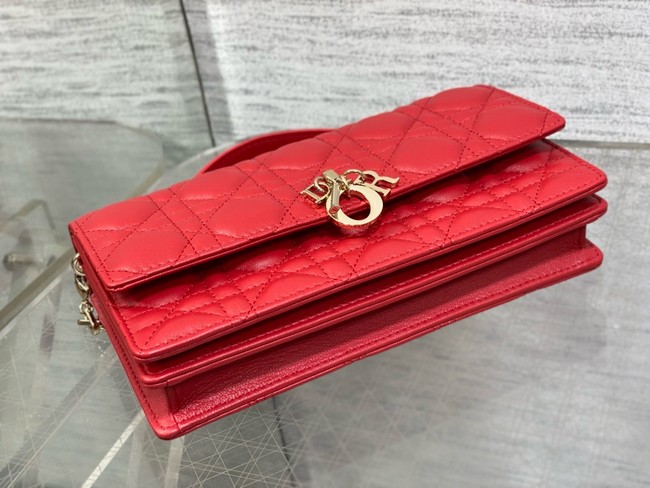 My Dior Mini Bag Cannage Lambskin S0980ONMJ red