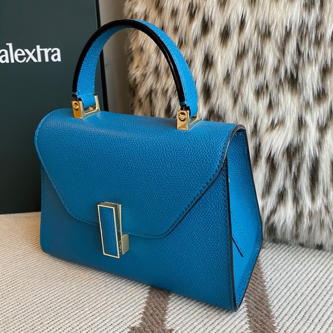 Valextra Iside Top Handle Mini Bag 00359 Electric blue