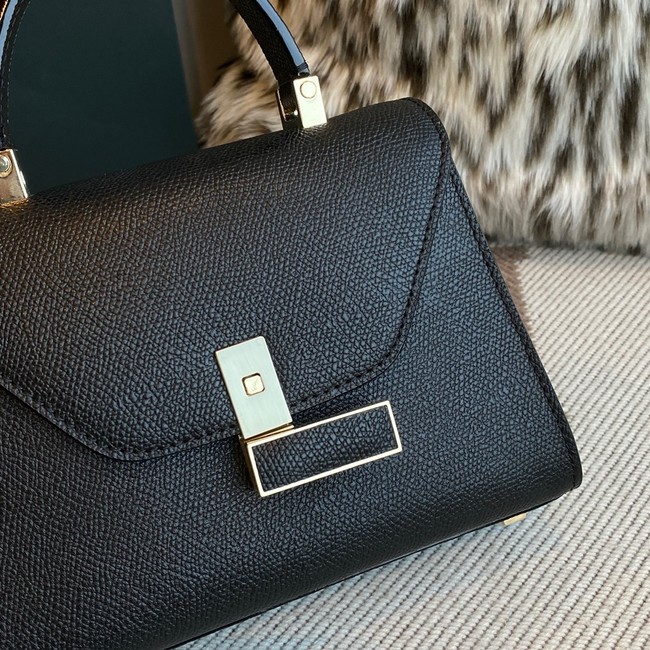 Valextra Iside Top Handle Mini Bag 00359 black