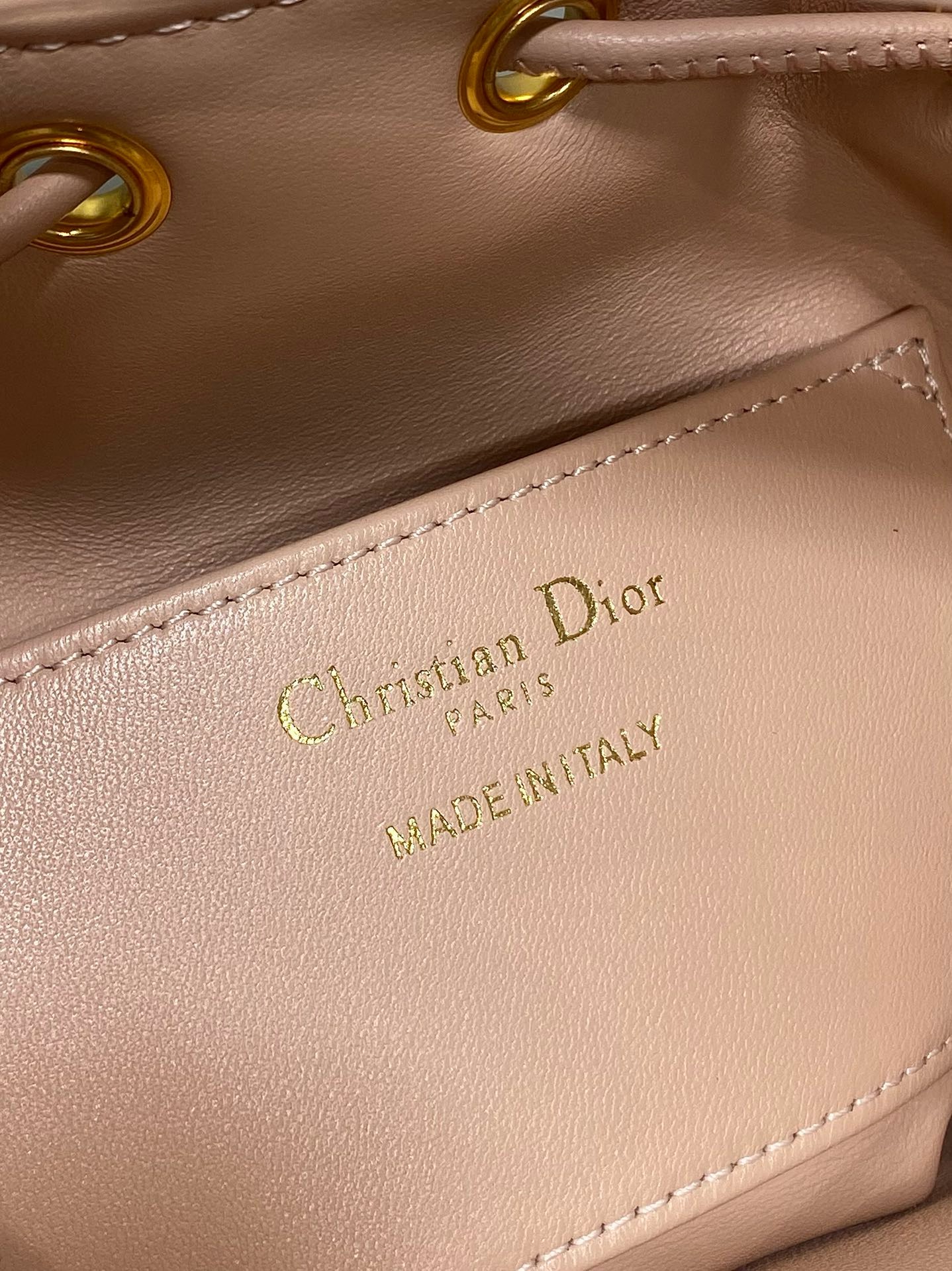 Dior Caro Nano Bucket Bag Macrocannage Lambskin S5250 pink