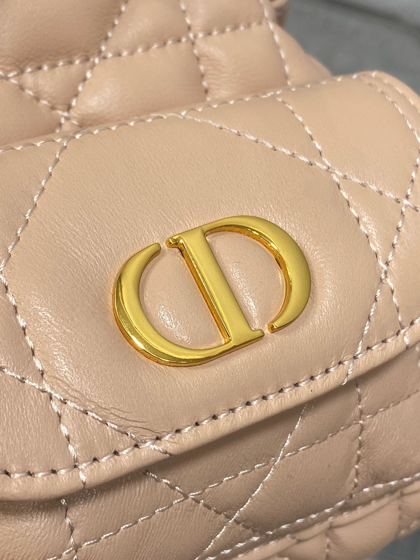 Dior Caro Nano Bucket Bag Macrocannage Lambskin S5250 pink