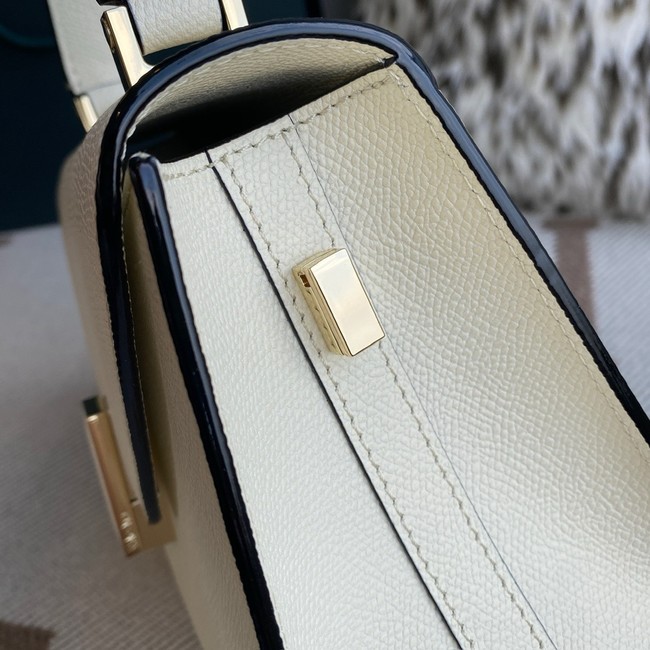 Valextra Iside Top Handle Medium Bag 56028 PERGAMENA WHITE