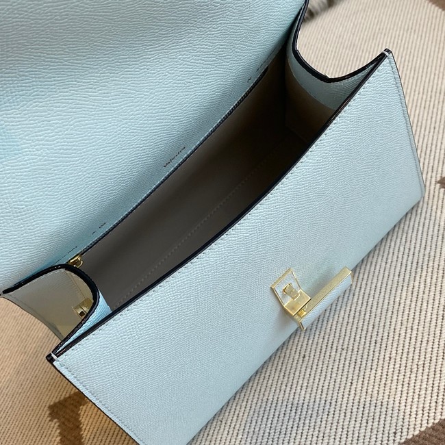 Valextra Iside Top Handle Medium Bag 56028 SMOKEY BLUE