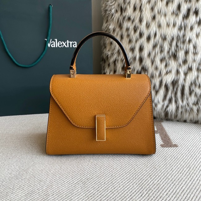 Valextra Iside Top Handle Mini Bag 00359 tan