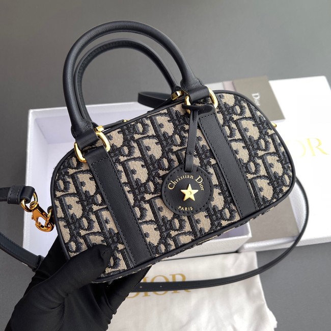 D-Vibe East-West Nano Bag Blue Dior Oblique Jacquard S2388UTZQ