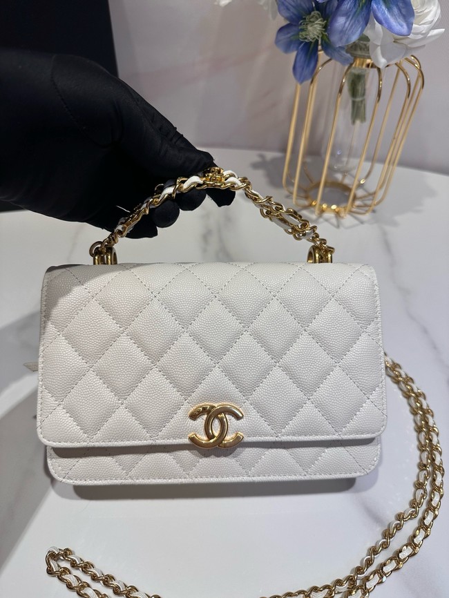 Chanel PHONE HOLDER WITH CHAIN AP3019 WHITE