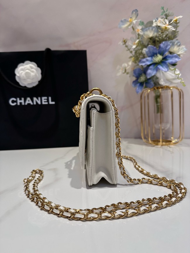 Chanel PHONE HOLDER WITH CHAIN AP3019 WHITE