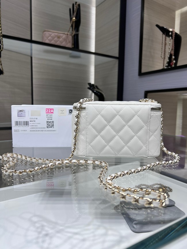 CHANEL Classic Small Vanity with Chain AP1341 white