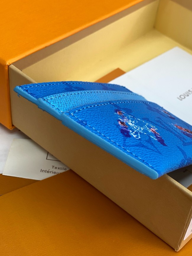 Louis Vuitton Double Card Holder M14864 Blue lagoon