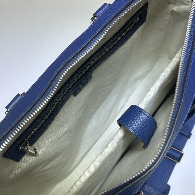 Gucci Jumbo GG Leather Briefcase 658573 blue