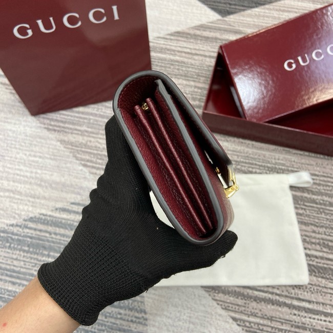Gucci Softbit continental wallet 828147 Rosso Ancora red