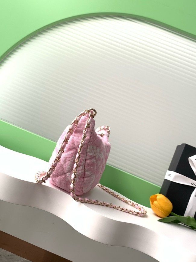 Chanel Large Hobo Bag AS5431 Light Pink & White