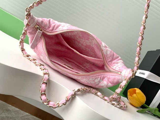 Chanel Large Hobo Bag AS5431 Light Pink & White