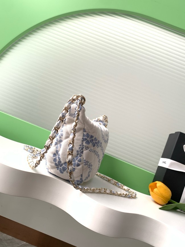 Chanel Large Hobo Bag AS5431 gray & Blue