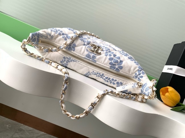 Chanel Large Hobo Bag AS5431 gray & Blue