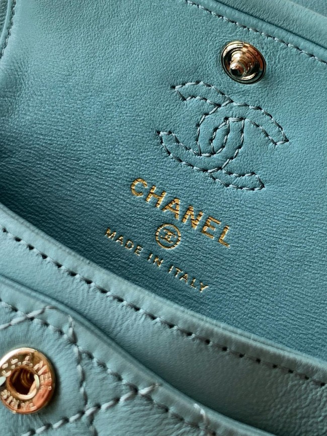 Chanel Classic Mini Bag with hook AP4760 light blue