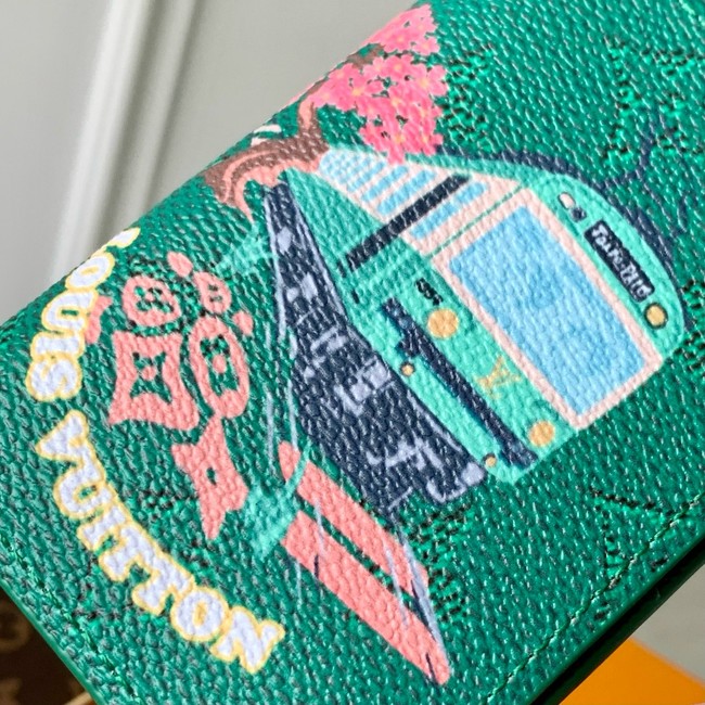 Louis Vuitton NEW Pocket Organizer M25973 Green