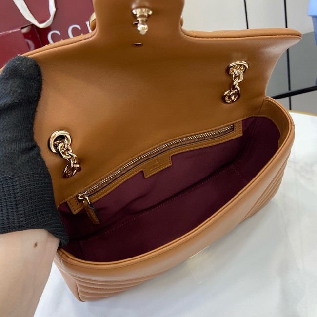 Gucci GG Marmont medium shoulder bag 837267 Brown
