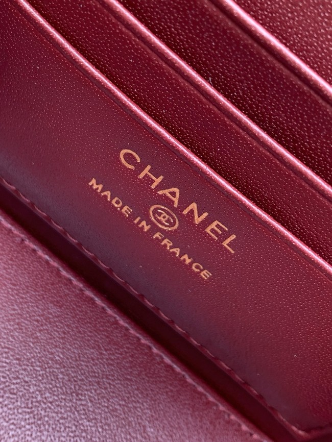 CHANEL Classic Small Vanity with Chain AP4799 burgundy