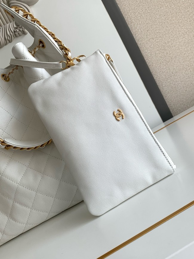 CHANEL 25 Medium Handbag AS5311 White