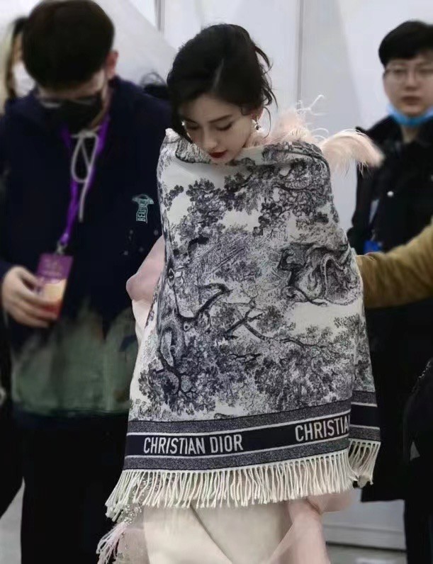 Dior Oblique Poncho Cashmere  21DOB3