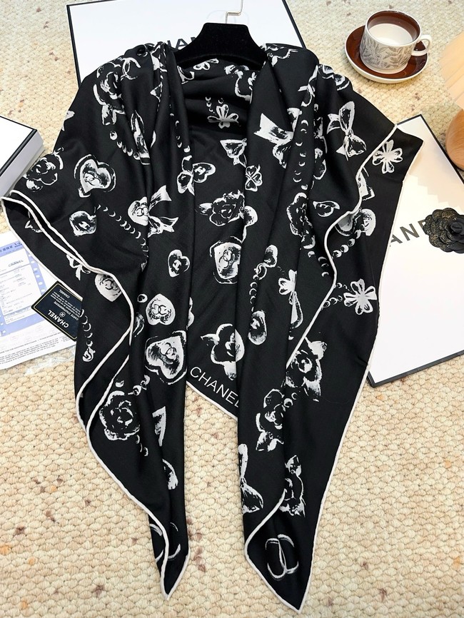 Chanel Square Scarf Silk Jacquard XT264