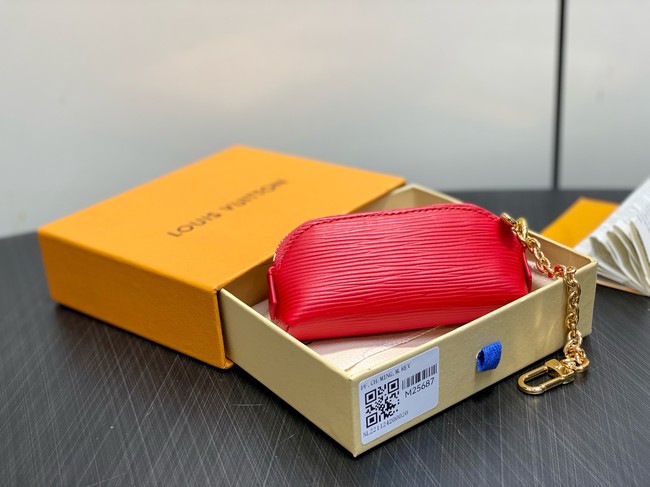 Louis Vuitton NEW Cosmetic Lipstick Pouch M25694 red