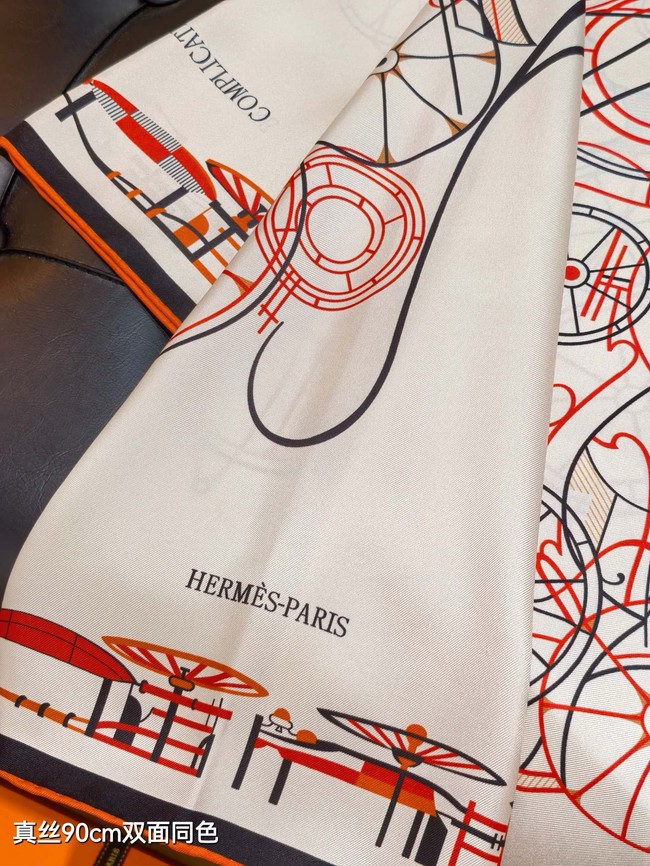 Hermes 90 Square Scarf Silk Twill KY165