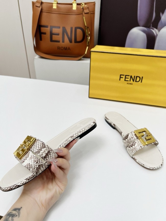 FENDI FFold leather mid-heel sandals 8R8538-3