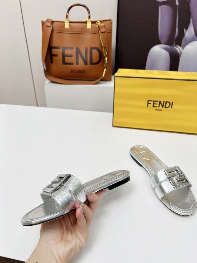 FENDI FFold leather mid-heel sandals 8R8538-4