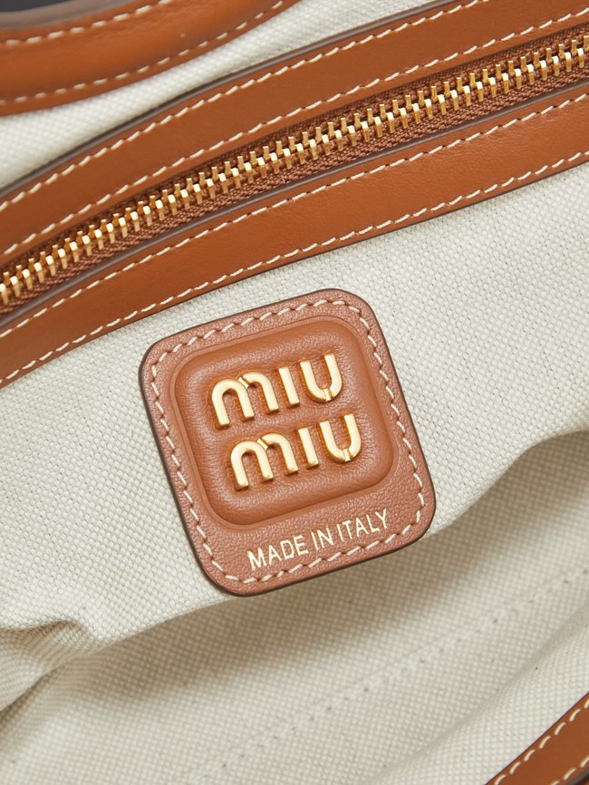 MIU MIU Leather Shoulder Bags 5GB288 Camel