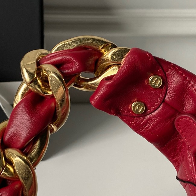 Chanel Hobo Handbag AS5837 red